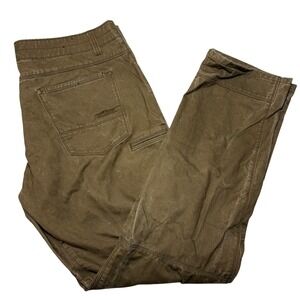 Kuhl Free Rydr Pants Mens 42x34 Brown Tapered Articulated Knee Workwear 5015